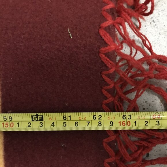 PENDELTON BEAVER STATE Wool Shawl Thorw Blanket Red & Green Southwestern Tribal - Picture 5 of 6